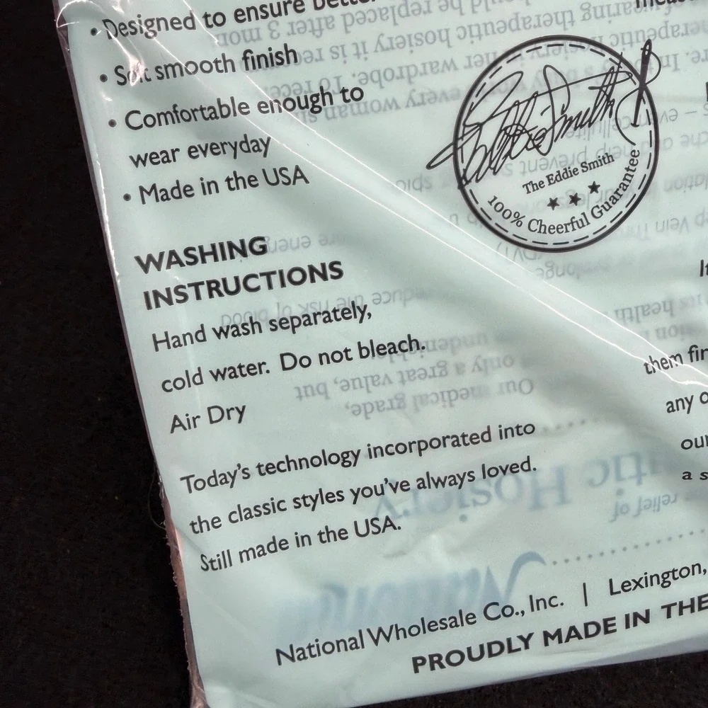 Lot 2 VTG NEW National Fine Hosiery‎ S 4472 Natural B Compression Pantyhose USA